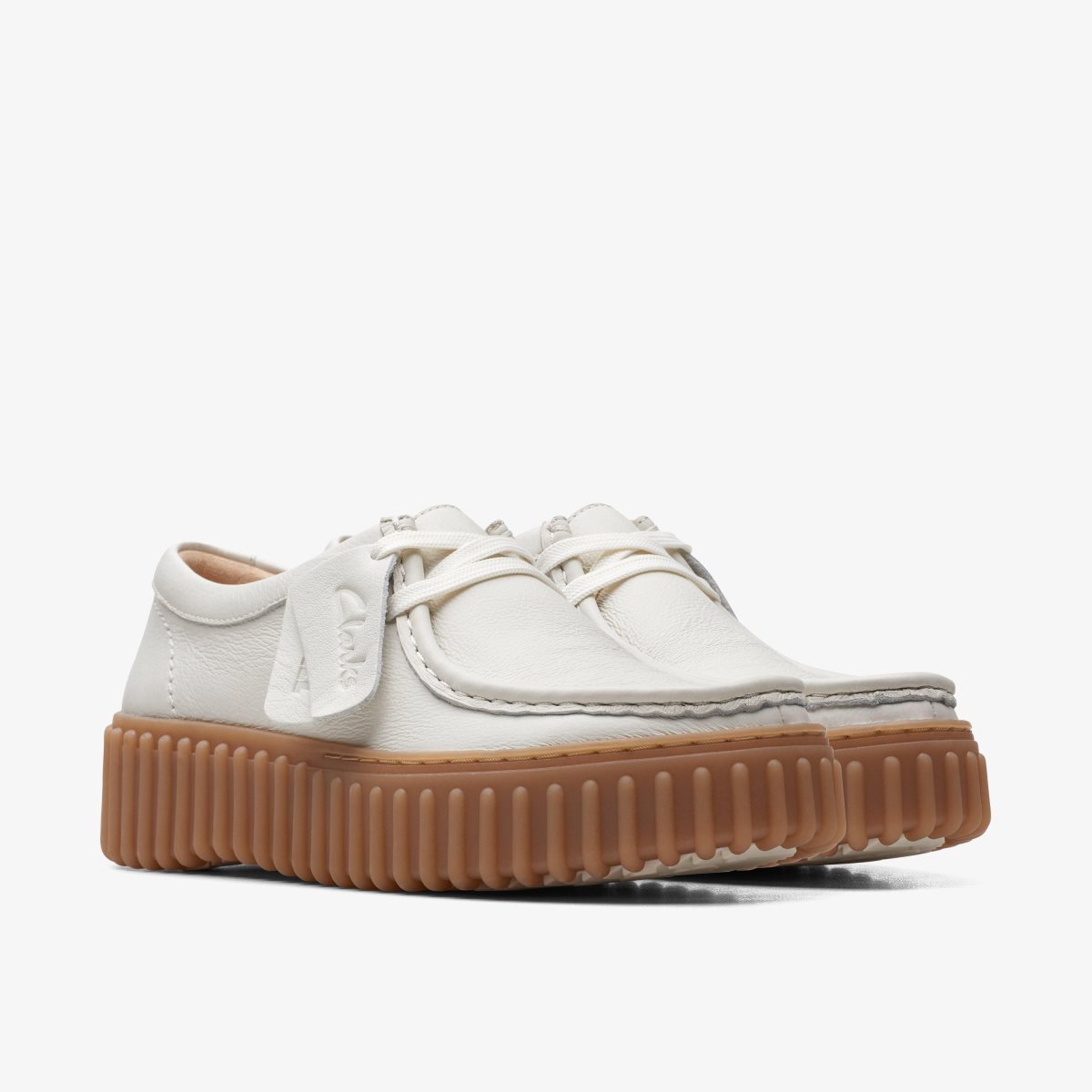 Zapatos Plataforma Clarks Torhill Bee Off White Leather Mujer Blancas | EFQH-56803