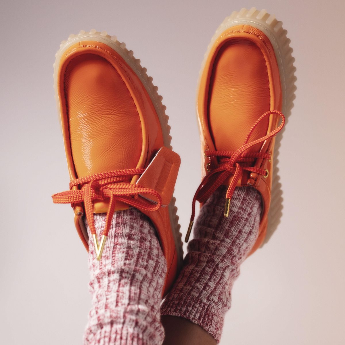 Zapatos Plataforma Clarks Torhill Bee Orange Patent Mujer Naranjas | WIAR-93450