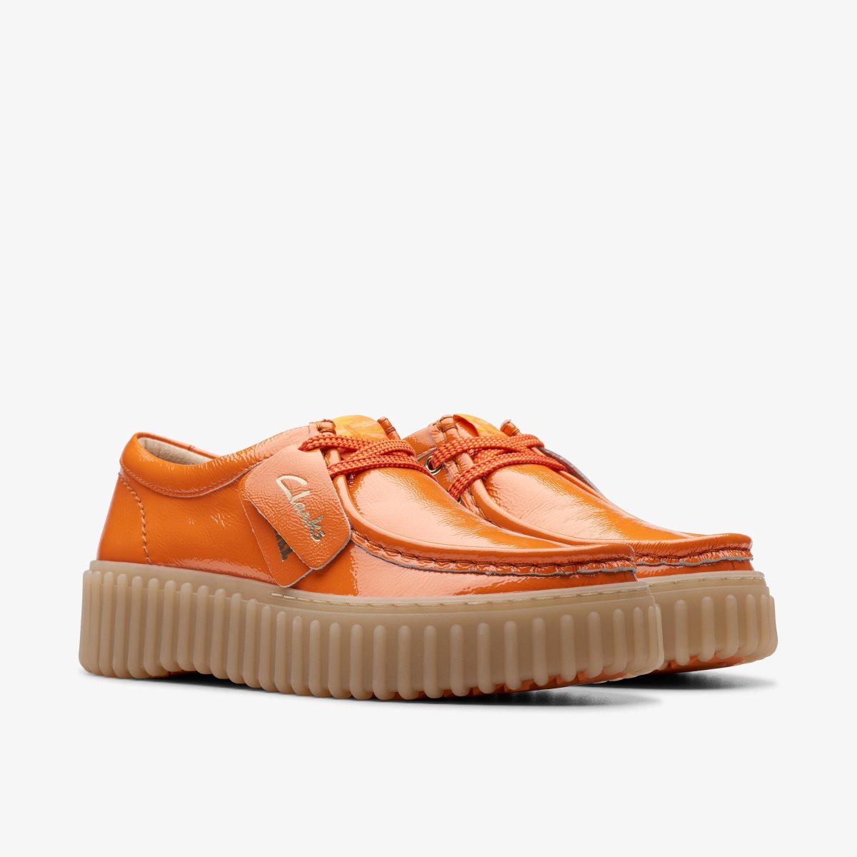 Zapatos Plataforma Clarks Torhill Bee Orange Patent Mujer Naranjas | WIAR-93450