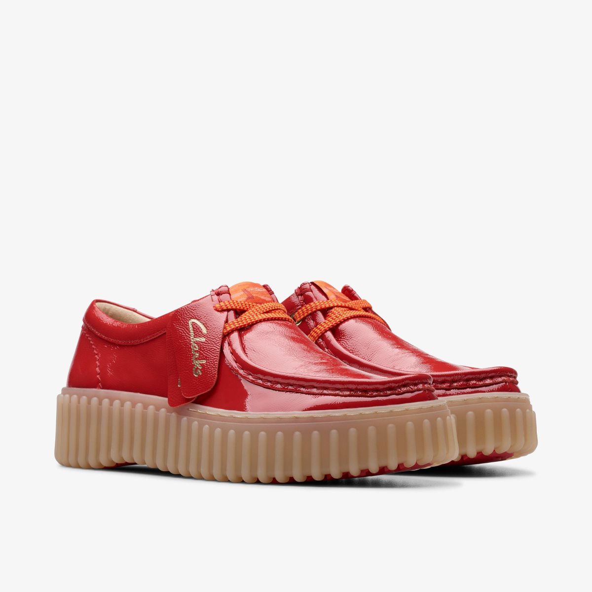 Zapatos Plataforma Clarks Torhill Bee Red Patent Mujer Rojas | ZKVF-87206