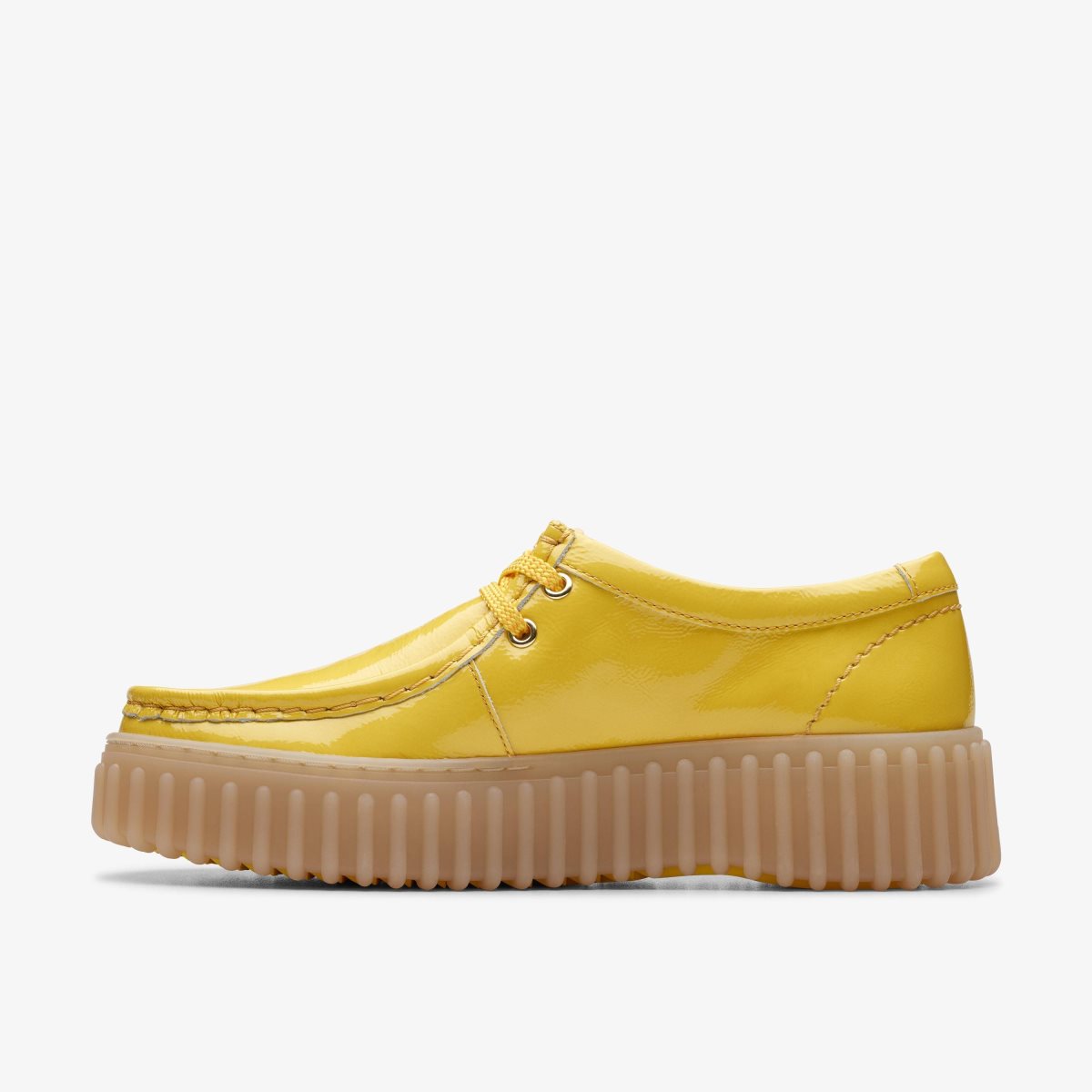 Zapatos Plataforma Clarks Torhill Bee Yellow Patent Mujer Amarillo | DXQO-95437