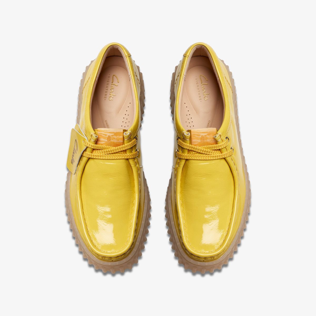 Zapatos Plataforma Clarks Torhill Bee Yellow Patent Mujer Amarillo | DXQO-95437