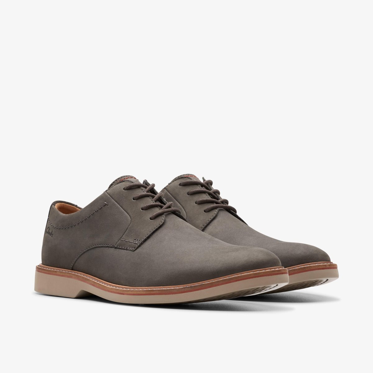 Zapatos de Vestir Clarks Atticus LT Lace Dark Grey Nubuck Hombre Gris Oscuro | TQEW-70824