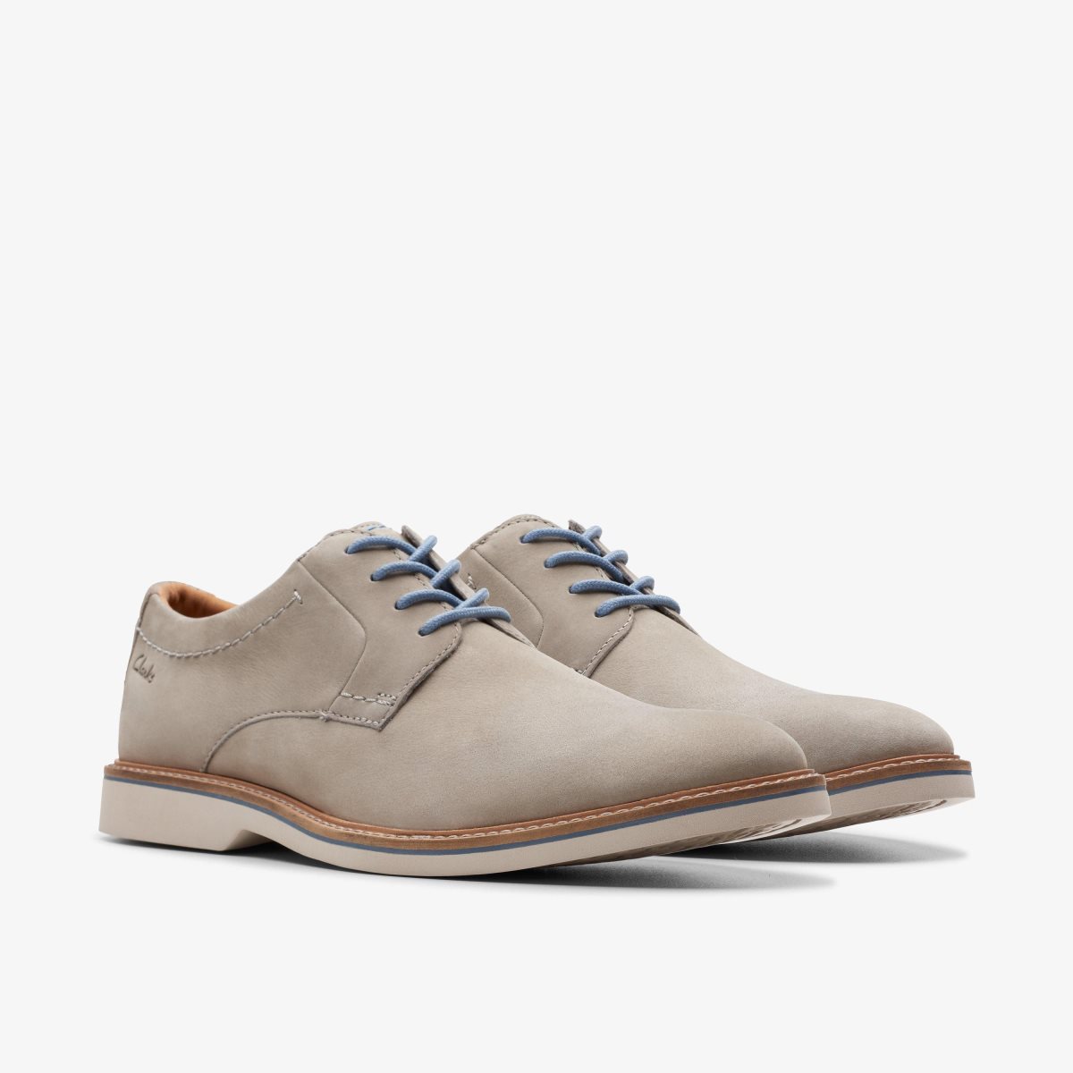 Zapatos de Vestir Clarks Atticus LT Lace Grey Nubuck Hombre Gris | UNSX-05641