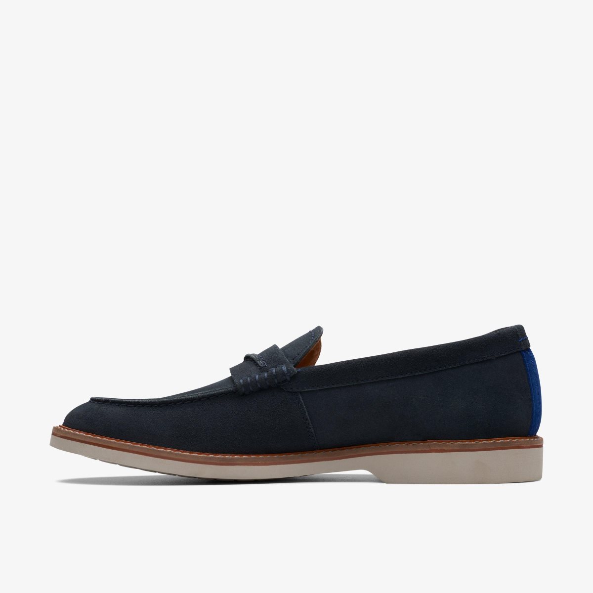 Zapatos de Vestir Clarks Atticus Slip Navy Suede Hombre Azul Marino | NXDJ-49031