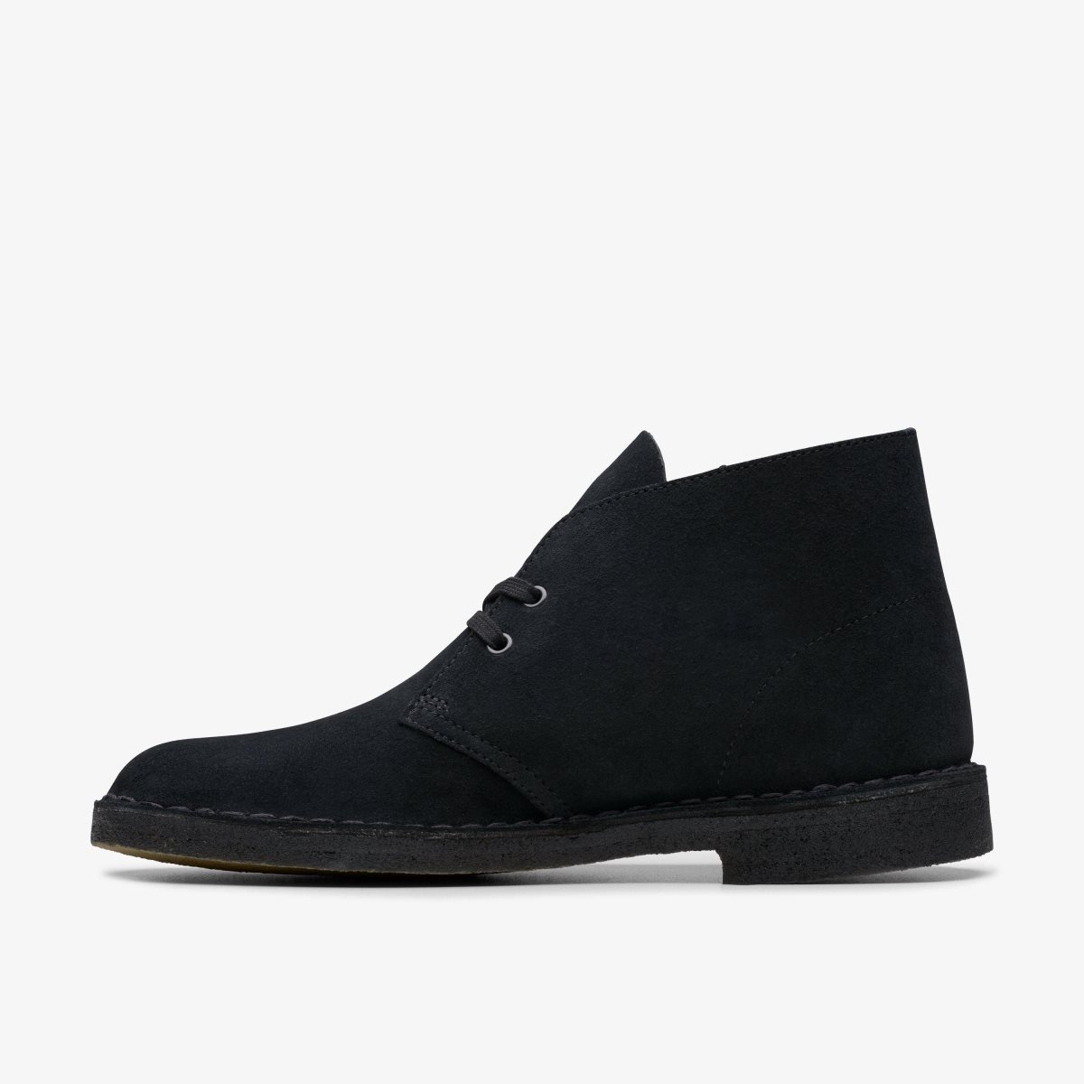 Zapatos de Vestir Clarks Desert Boot Black Suede Hombre Negras | UMYA-74659