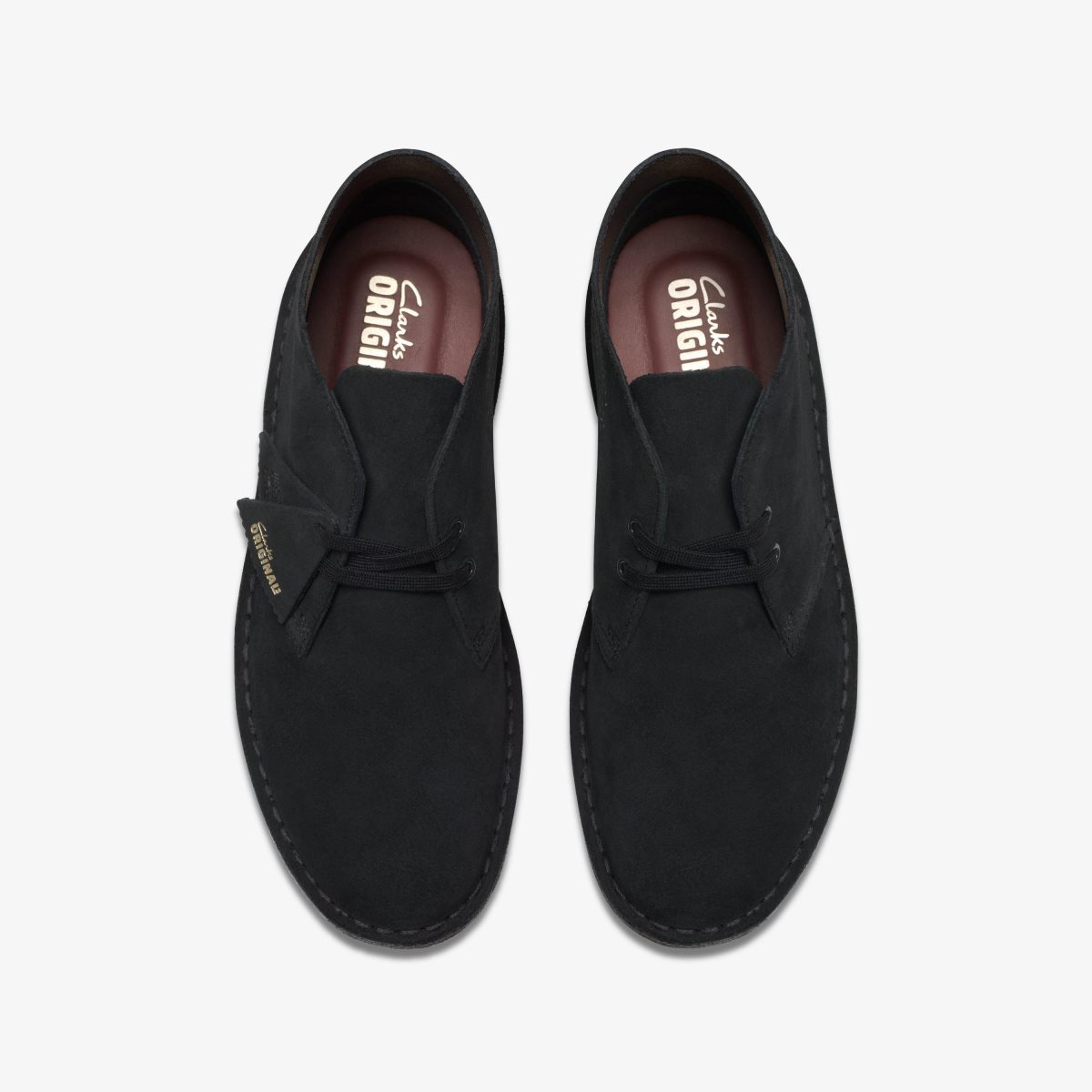 Zapatos de Vestir Clarks Desert Boot Black Suede Hombre Negras | UMYA-74659