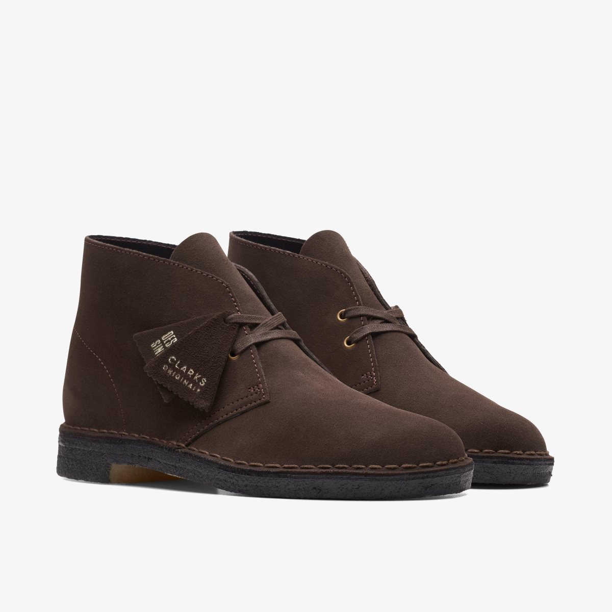 Zapatos de Vestir Clarks Desert Boot Brown Suede Hombre Marrones | RGSV-67850