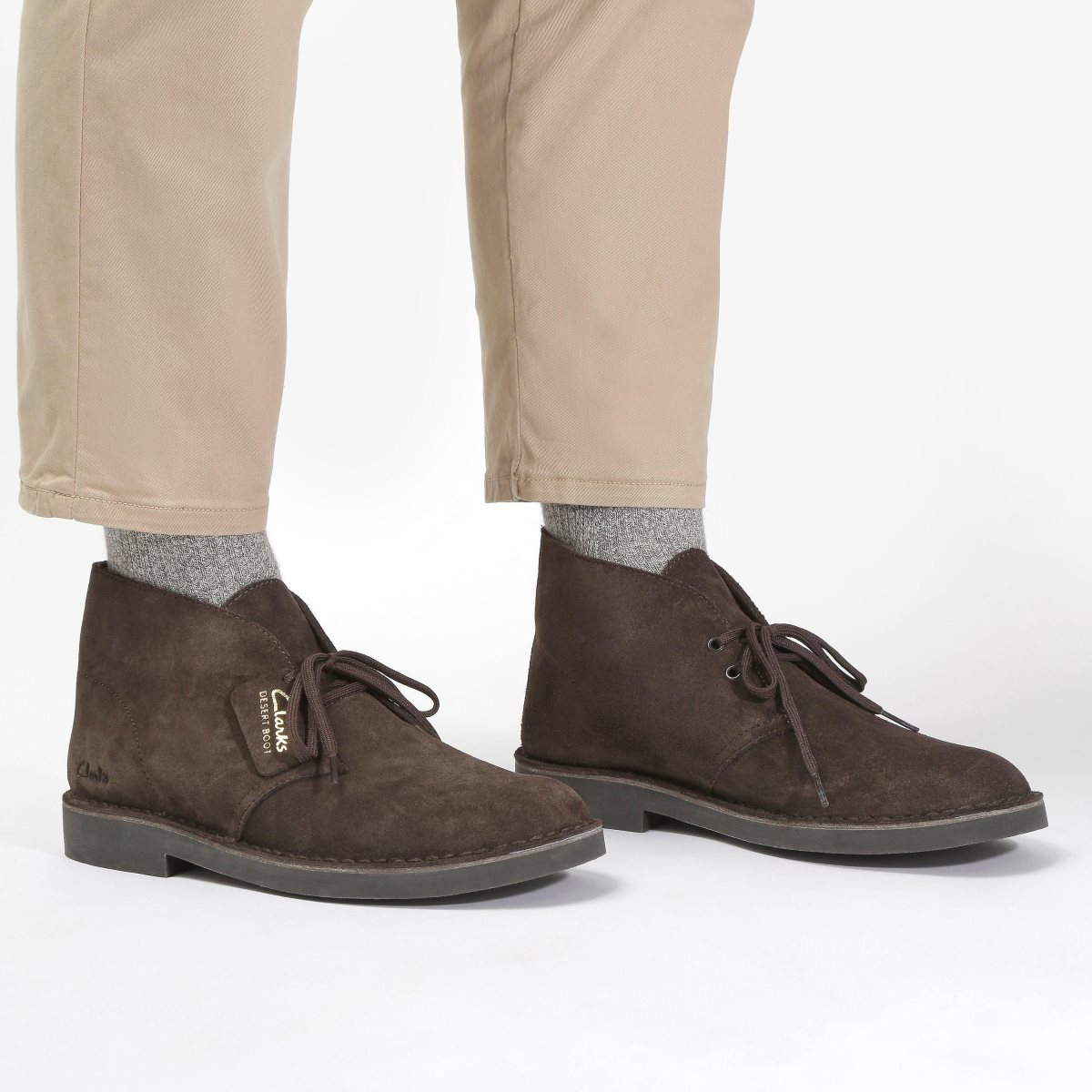 Zapatos de Vestir Clarks Desert Boot Evo Dark Brown Suede Hombre Marrones Oscuro | DKIQ-85169