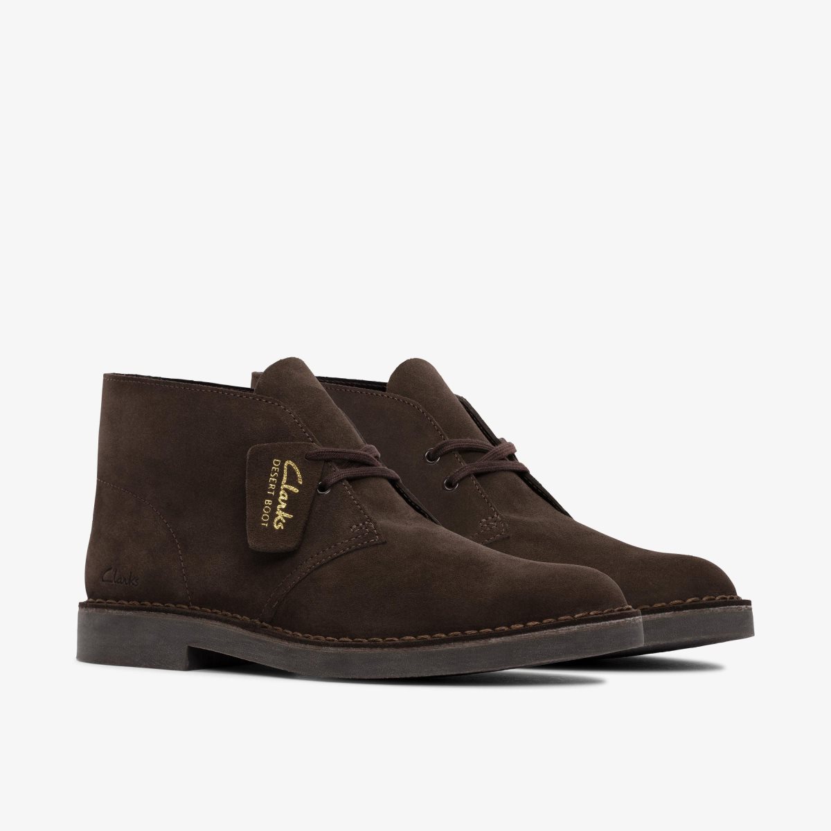 Zapatos de Vestir Clarks Desert Boot Evo Dark Brown Suede Hombre Marrones Oscuro | DKIQ-85169