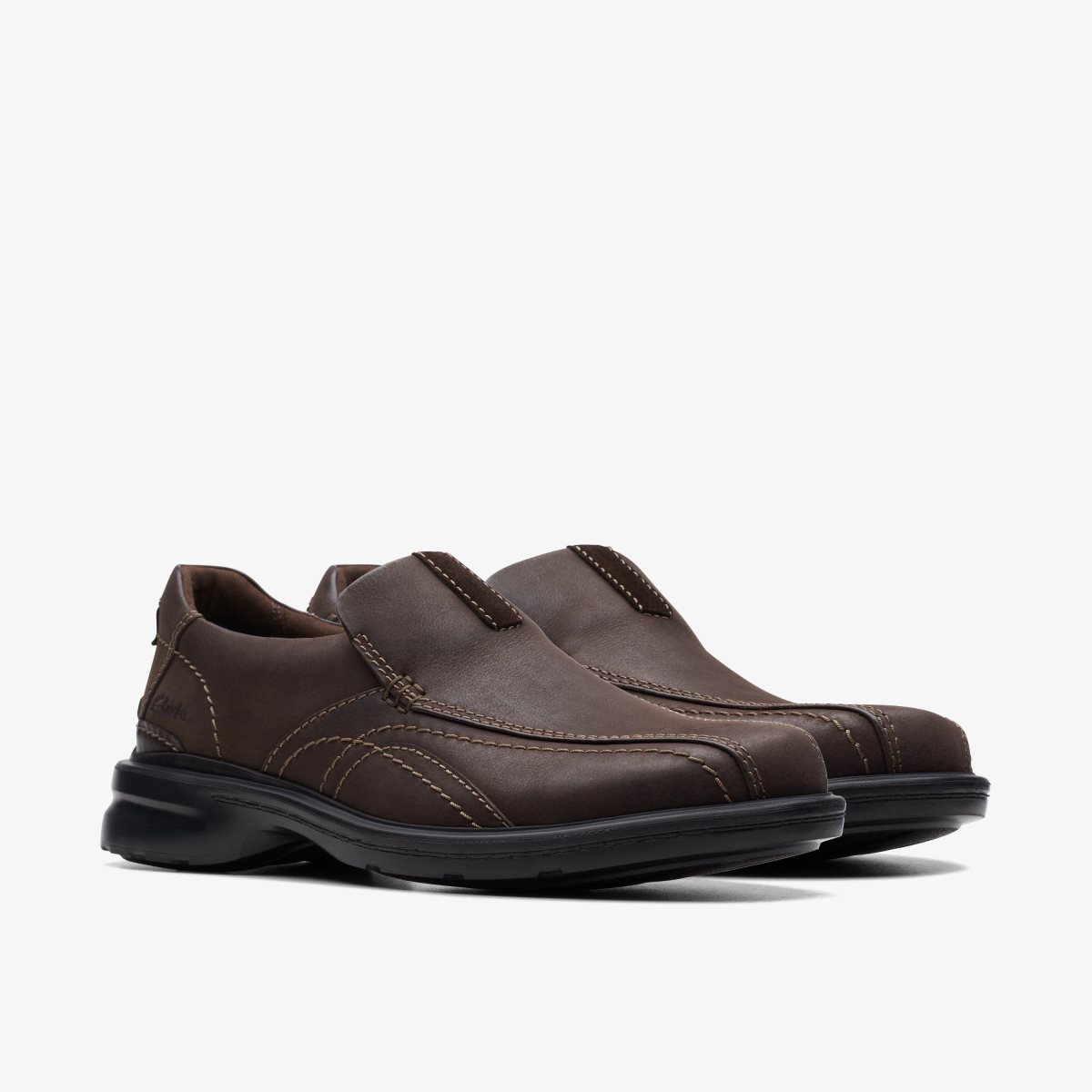 Zapatos de Vestir Clarks Gessler Step Dark Brown Leather Hombre Marrones Oscuro | JTIG-31597