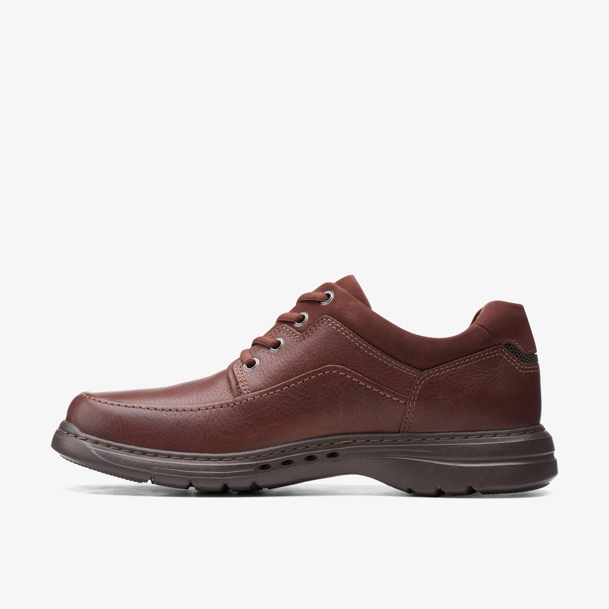 Zapatos de Vestir Clarks Un Brawley Lace Mahogany Leather Hombre Mahogany | RDQT-74893