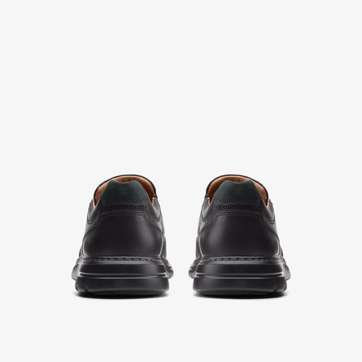 Zapatos de Vestir Clarks Un Brawley Step Black Leather Hombre Negras | IECO-38721