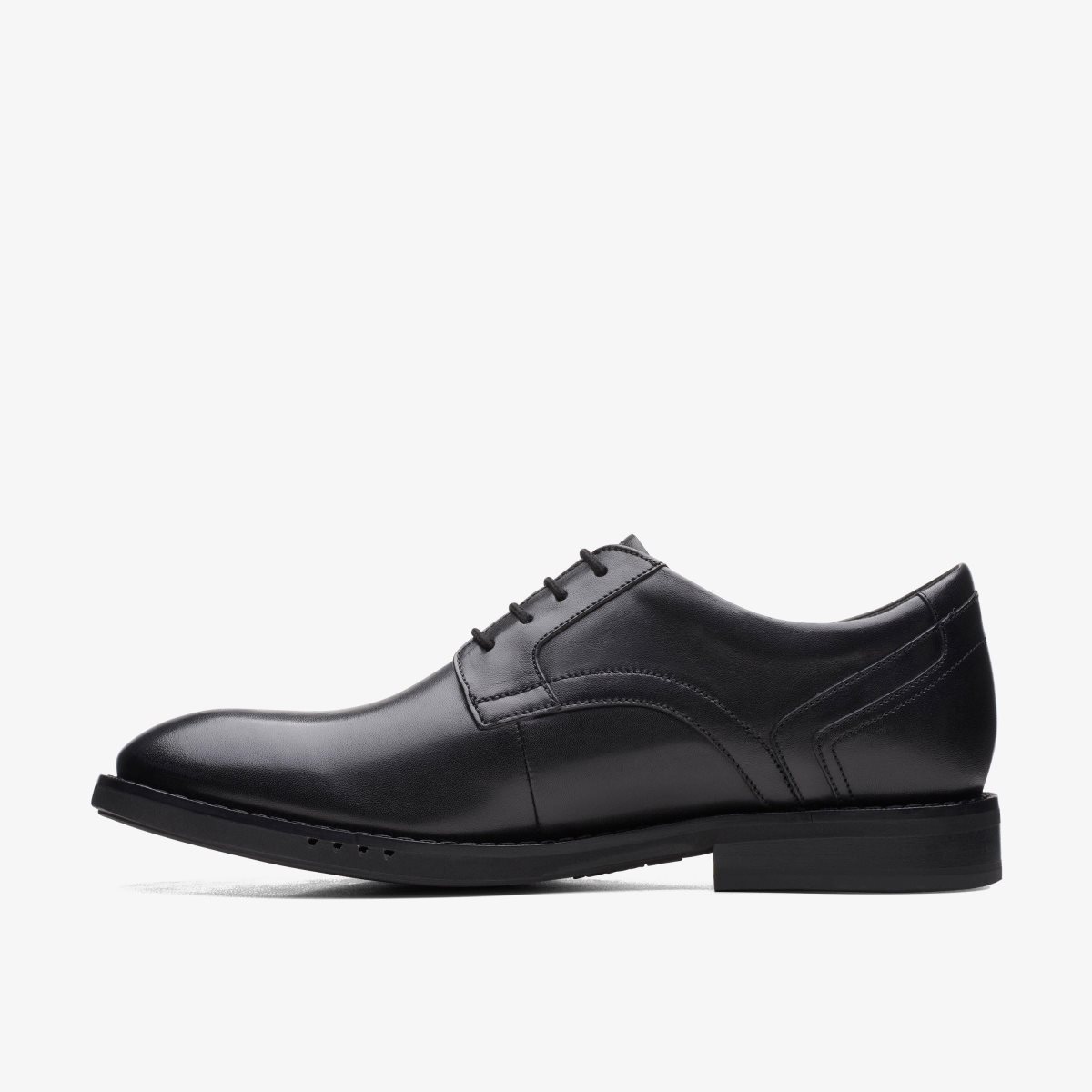 Zapatos de Vestir Clarks Un Hugh Lace Black Leather Hombre Negras | LIAM-70312