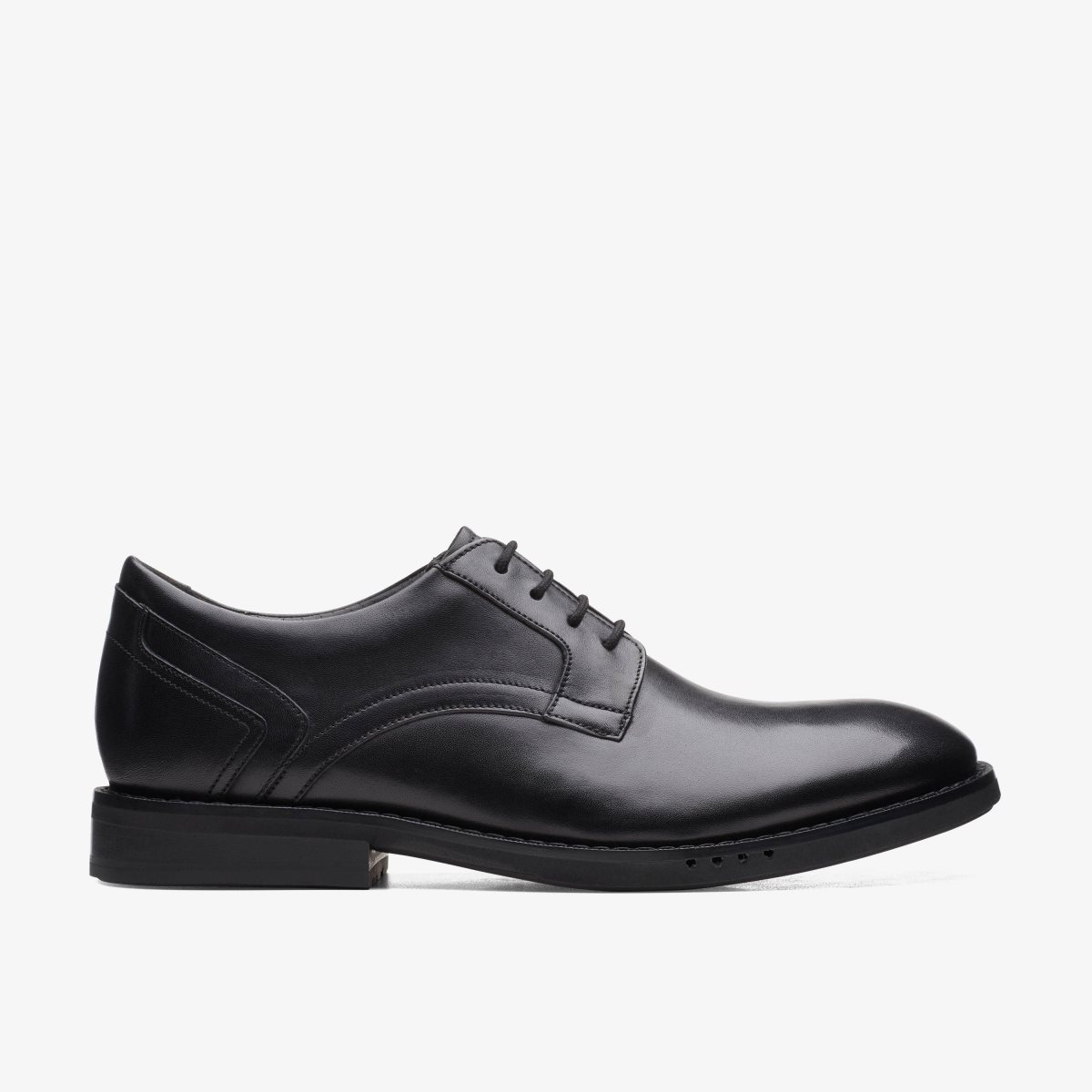 Zapatos de Vestir Clarks Un Hugh Lace Black Leather Hombre Negras | LIAM-70312