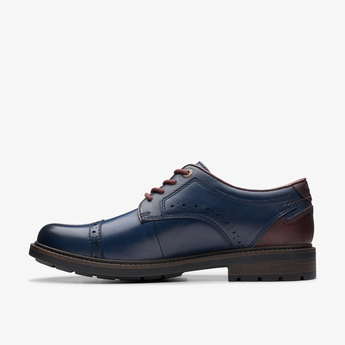 Zapatos de Vestir Clarks Un Shire Vibe Navy Combination Hombre Azul Marino | QXCI-89265