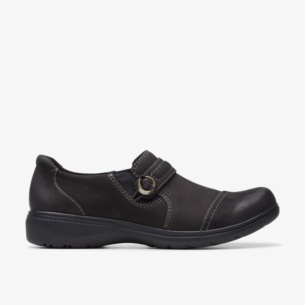 Zuecos Clarks Carleigh Pearl Black Nubuck Mujer Negras | GLDC-04953