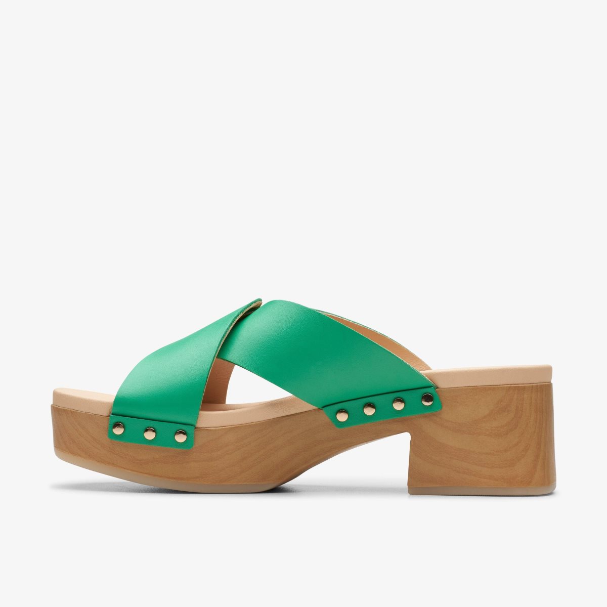 Zuecos Clarks Sivanne Walk Green Leather Mujer Verde | LEKX-03597