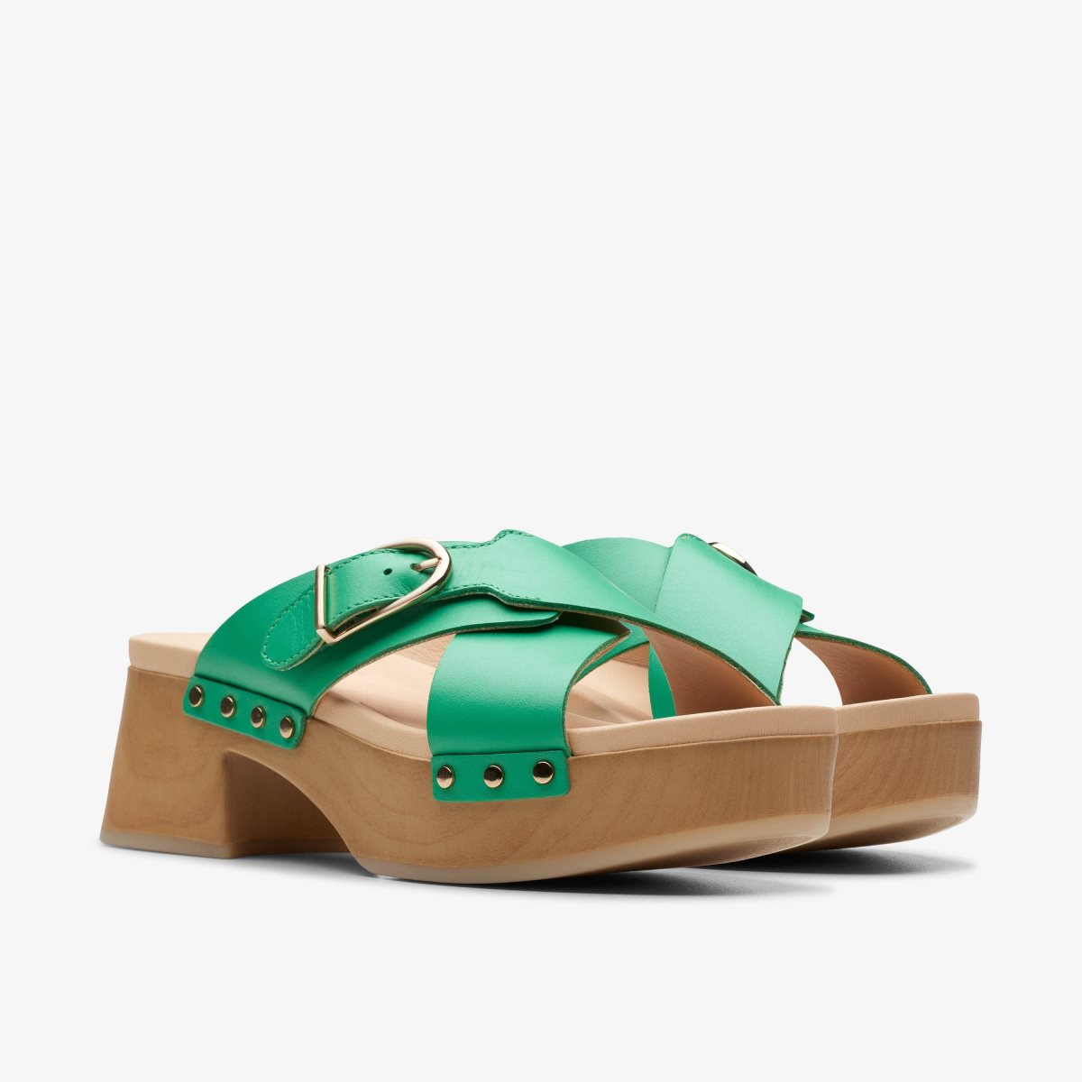 Zuecos Clarks Sivanne Walk Green Leather Mujer Verde | LEKX-03597