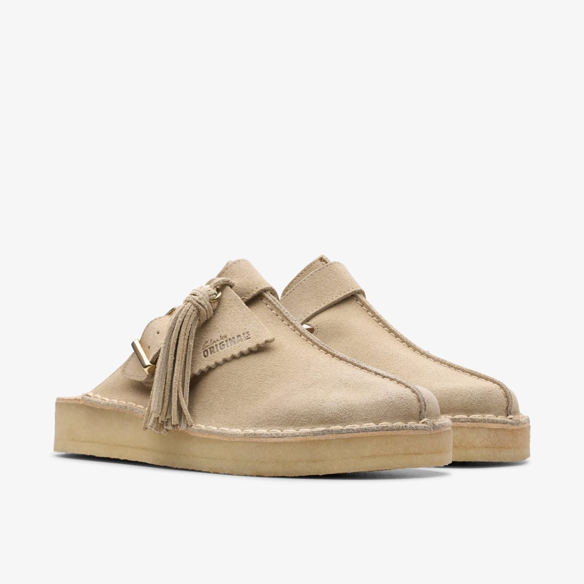 Zuecos Clarks Trek Mule Sand Suede Mujer Marrones | QFWB-54721