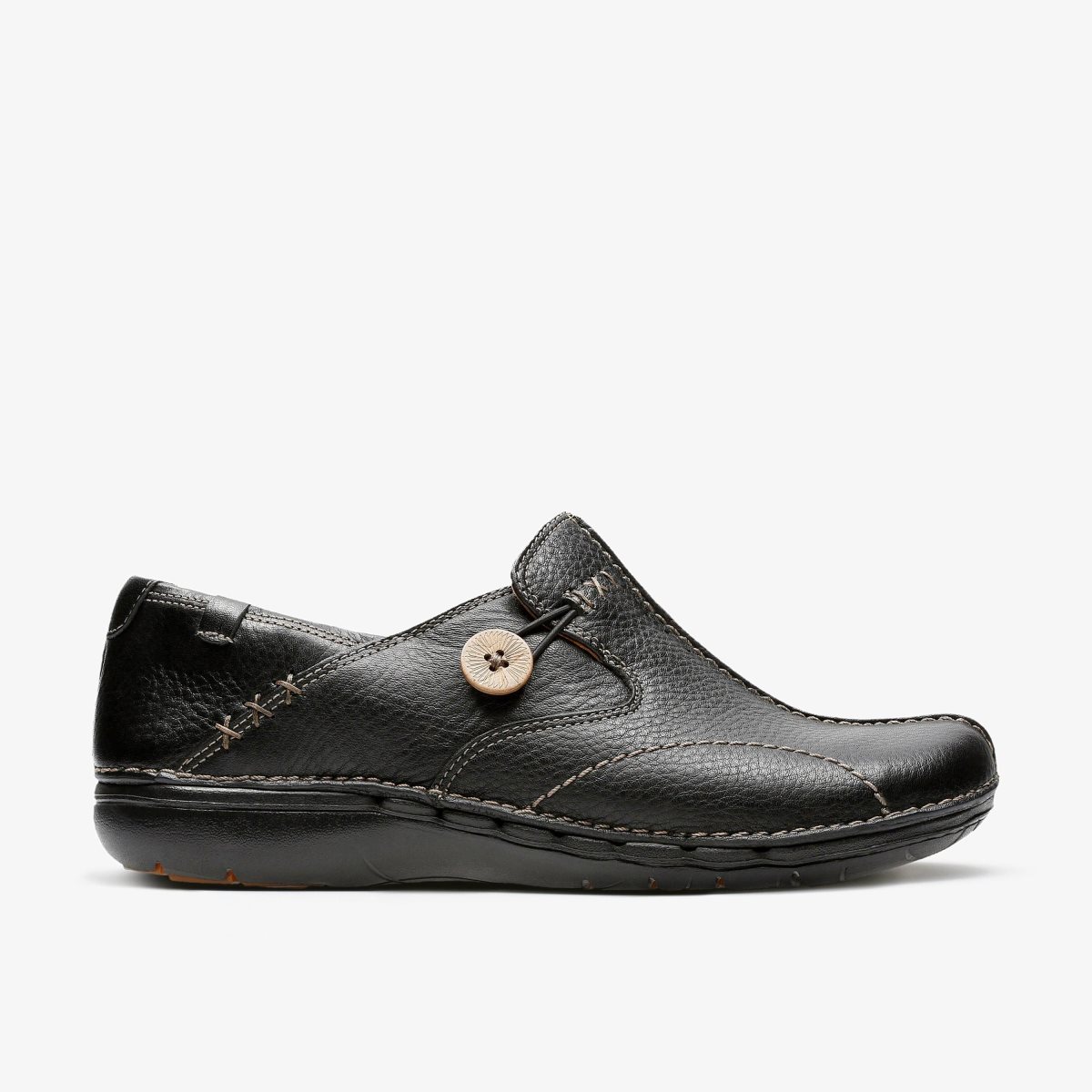 Zuecos Clarks Un Loop Black Mujer Negras | LZVS-18942