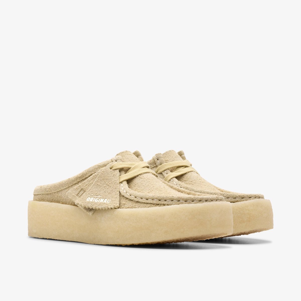 Zuecos Clarks Wallabee Cup Lo Light Maple Mujer Verde Menta | UIHK-98230