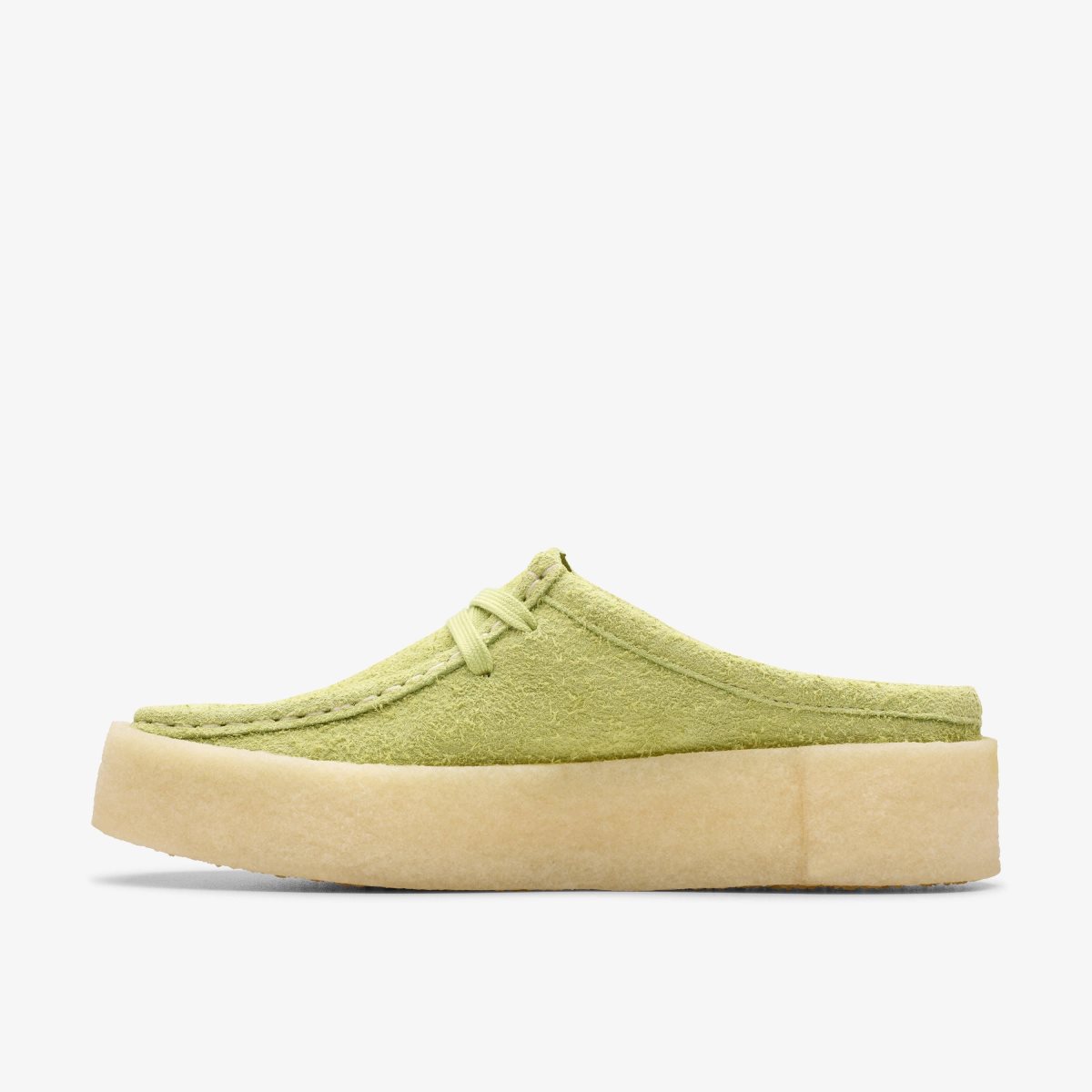 Zuecos Clarks Wallabee Cup Lo Lime Hairy Suede Mujer Verde Claro | AGIF-51306